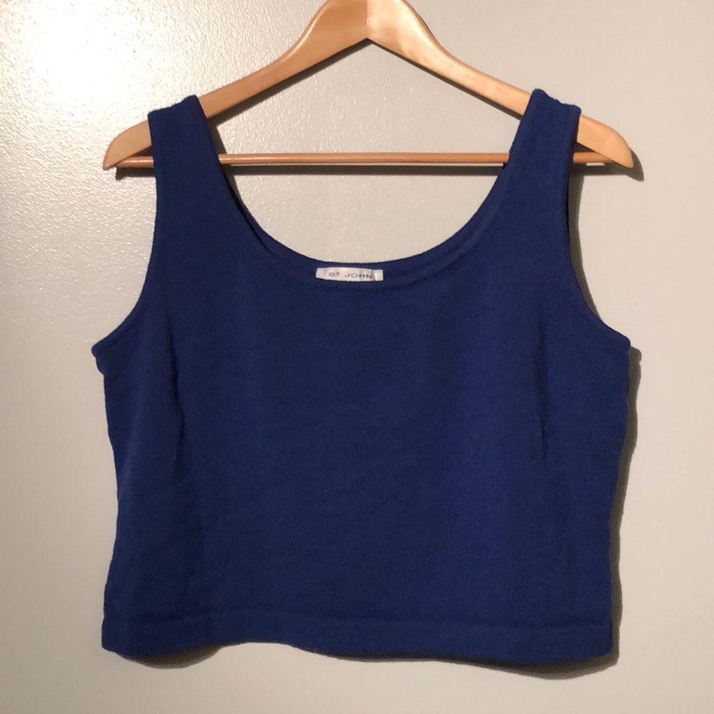 St. John Women’s Navy Knit Tank Size L